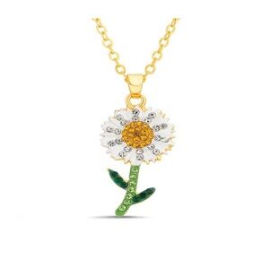 Gold Daisy Pendant Necklace